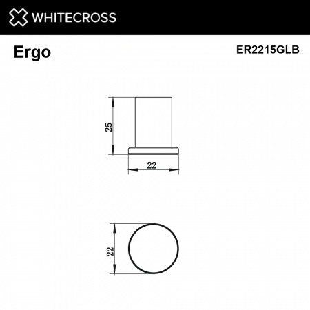 Фото крючок whitecross ergo er2215glb, цвет: золото брашированное