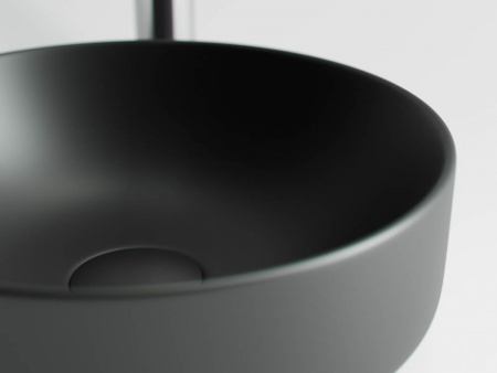 Фото раковина накладная ceramicanova element 35.5 см, цвет: черный cn6007