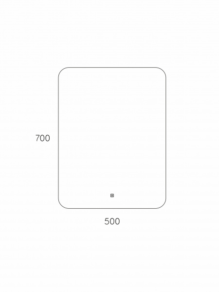 Фото зеркало с подсветкой taliente zled 50 см ta-zled-b5070