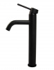 Фото смеситель высокий для раковины rea lungo black mat rea-b4103