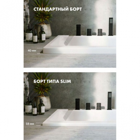 Фото акриловая ванна whitecross wave slim 170x75 см 0111.170075.100