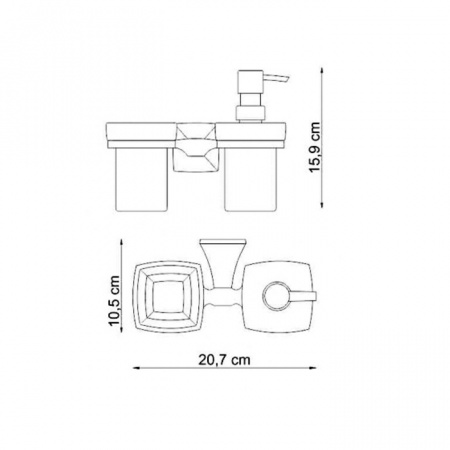 Фото держатель дозатора и стакана wasserkraft wern k-2589