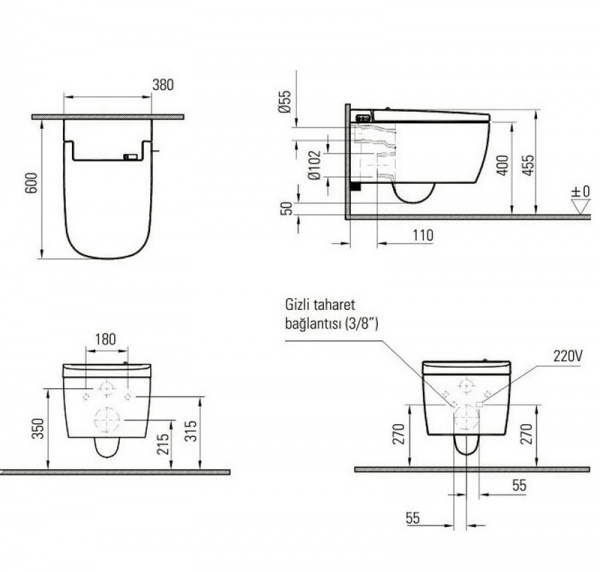 Фото унитаз подвесной vitra v-care basic 5674b003-6194