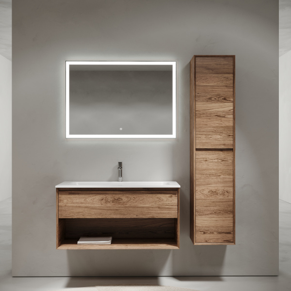 Фото тумба под раковину sancos marmi 2.0 100 см, цвет: дуб чарльстон mr2.0100ech
