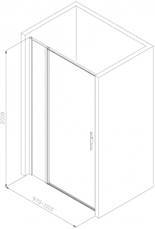 Фото душевая дверь allen brau priority 100 3.31030.bba