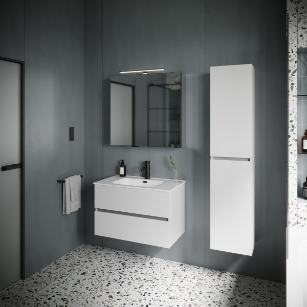Фото тумба под раковину sancos urban 80 см, цвет: белый ur80w