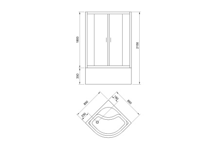 Фото душевая кабина royal bath fato rb 85x85 см rb85ck-t-bl fato