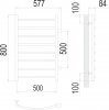 Фото водяной полотенцесушитель terminus классик п8 50x80 см 4670078530257