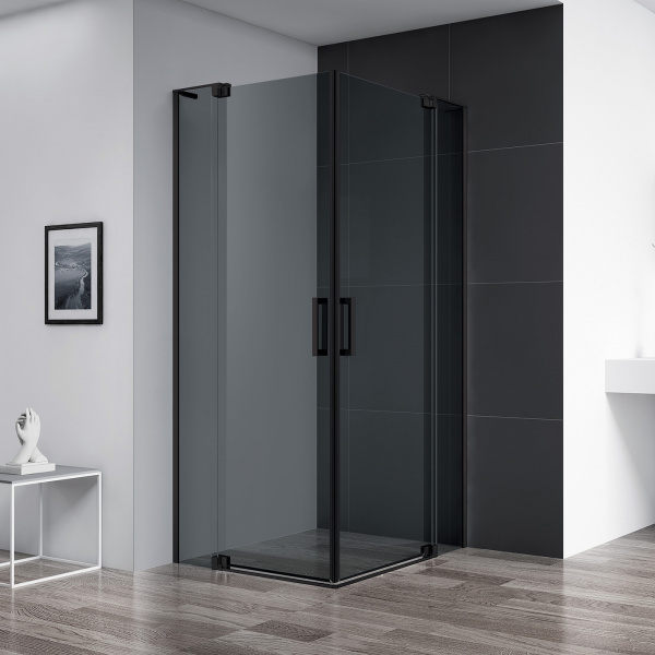 Фото душевое ограждение cezares slider-a-2-70/80-grigio-nero 70x70 см