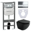 Унитаз с инсталляцией Сет 4 в 1 Ceramicanova CN4002MB_1002CH_1000