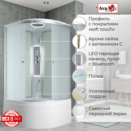 Фото душевая кабина avacan c5010led 100x100 см