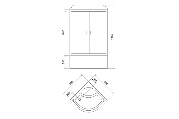 Фото душевая кабина royal bath ck rb90ck5-bt 90x90 см