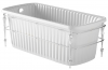 Ванна из искусственного камня Migliore Olivia Console 174 см, белая панель, фурнитура хром 24327