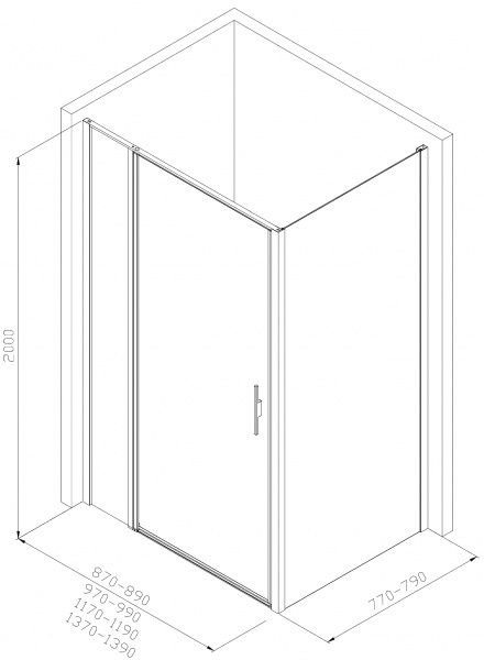 Фото душевое ограждение allen brau priority 100x80 3.31028.00 + 3.31040.00