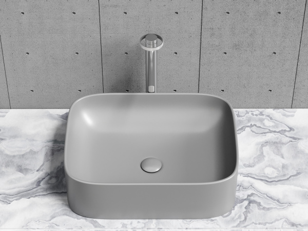 Фото раковина накладная ceramicanova element 50.5 см, цвет: антрацит cn6052mh