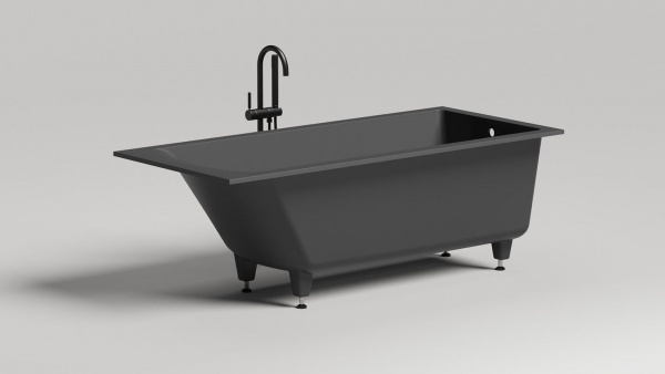 Фото ванна из искусственного камня salini cascata kit 170x75 см 104313g глянцевая