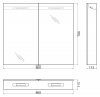 Фото зеркальный шкаф belbagno 80 см spc-2a-dl-bl-800