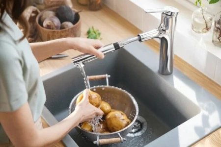 Фото смеситель для кухонной мойки hansgrohe zesis 74804000
