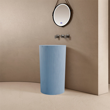 Фото раковина напольная abber stein 50x50 см as2501blau