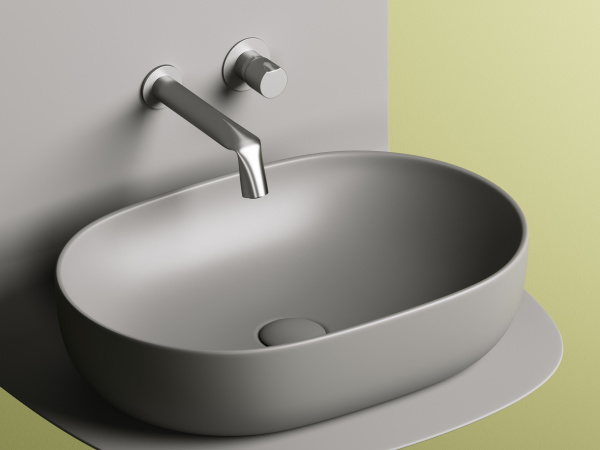 Фото раковина накладная ceramicanova element 60 см, цвет: антрацит cn6047mh