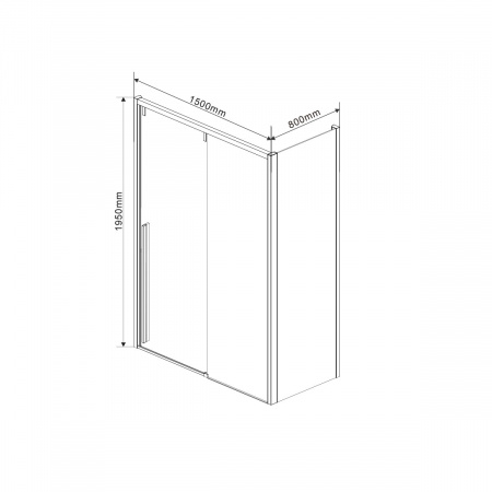 Фото душевой уголок vincea lugano 150x80 см vsr-1l8015cl-1