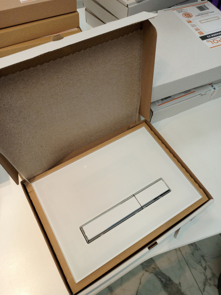 Фото клавиша смыва kk-pol vitrum grande v1 (белый глянец)