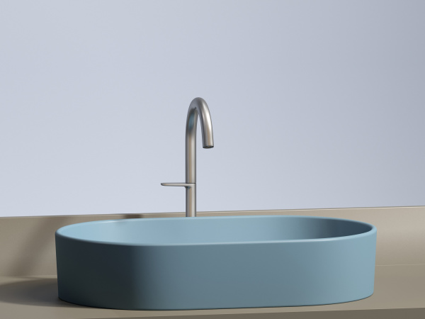 Фото раковина накладная ceramicanova element 60.8 см, цвет: голубой cn6048ml
