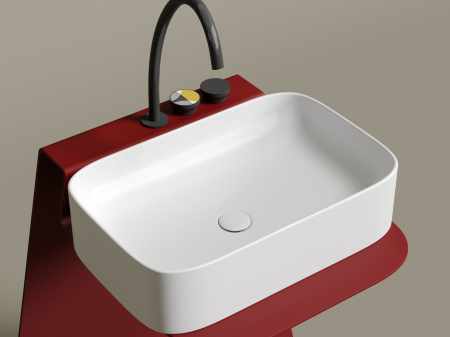 Фото раковина накладная ceramicanova element 60.5 см, цвет: белый cn6053mw