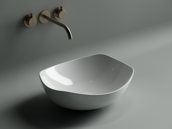 Фото раковина накладная ceramicanova element 42 см, цвет: белый cn5017