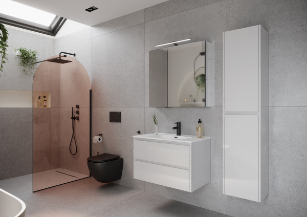 Фото тумба под раковину sancos libra 80 см, цвет: белый lb80w