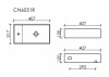 Фото раковина подвесная ceramicanova element 41.7 см, цвет: белый cn6051r