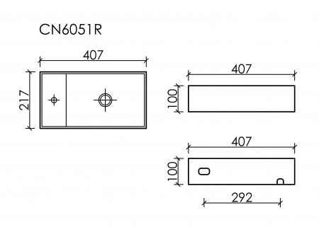 Фото раковина подвесная ceramicanova element 41.7 см, цвет: белый cn6051r