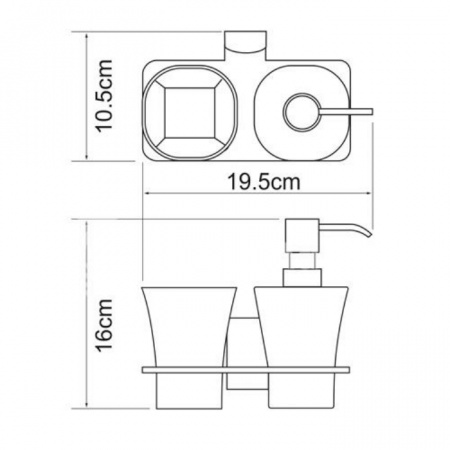 Фото держатель дозатора и стакана wasserkraft exter k-5289
