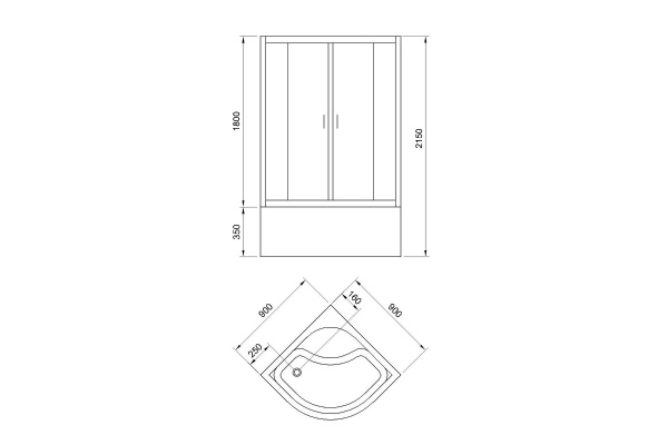 Фото душевая кабина royal bath fato rb 90x90 см rb90ck-m-ch fato