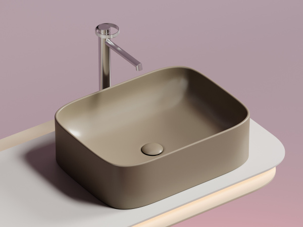 Фото раковина накладная ceramicanova element 50.5 см, цвет: капучино cn6052mc