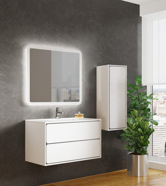 Фото тумба с раковиной sanvit  бруно-2 100 см kbruno2100w