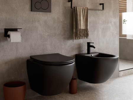 Фото унитаз подвесной, безободковый ceramicanova metropol cn4002mb