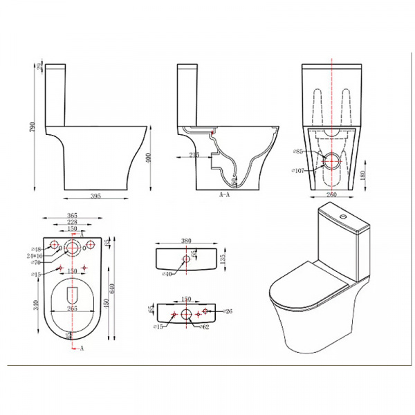 Фото унитаз напольный azario az-8220