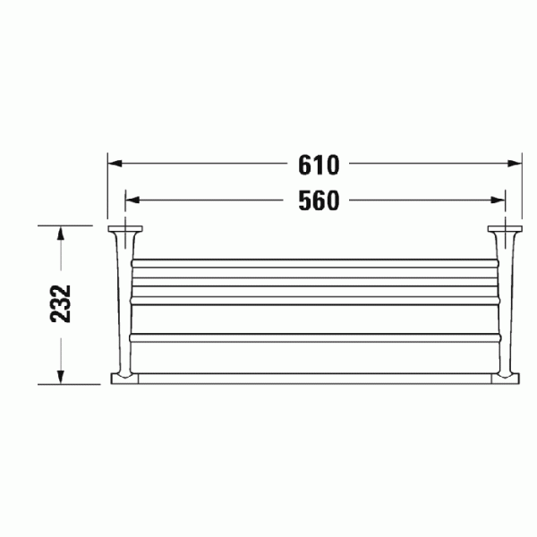 Фото полочка для полотенец 61 см duravit starck t 99441000 цвет: хром