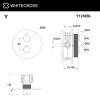 Фото встраиваемый термостатический смеситель для душа whitecross y y1236bl, цвет: черный