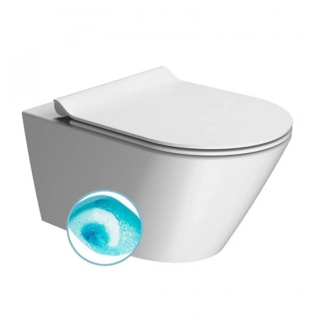 Фото унитаз подвесной безободковый gsi kube x 941509 смыв торнадо