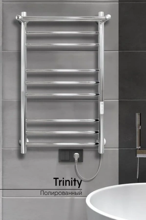 Фото электрический полотенцесушитель indigo line trinity 80/50 с полкой lсlte80-50prt
