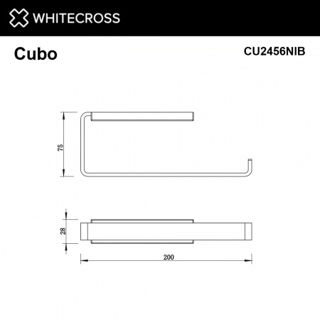 Фото полотенцедержатель whitecross cubo cu2456nib, цвет: никель брашированный