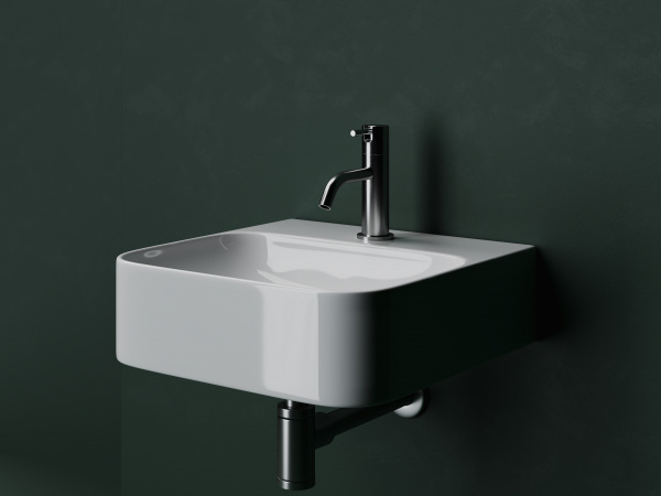 Фото раковина подвесная ceramicanova aura 43 см, цвет: белый cn2005