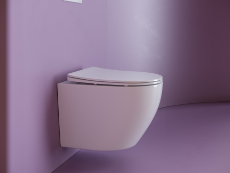 Фото унитаз подвесной, безободковый ceramicanova uno cn11001