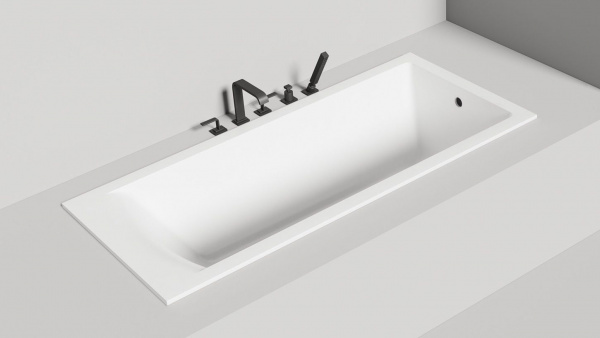 Фото ванна из искусственного камня salini cascata kit 170x75 см 104313g глянцевая