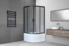 Фото душевое ограждение royal bath bk rb100bk-t-bl 100x100 см