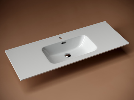 Фото раковина накладная ceramicanova element 121 см, цвет: белый cn7006