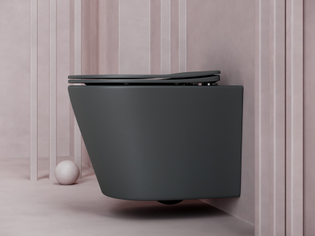 Фото унитаз подвесной, безободковый ceramicanova balearica cn6000mdh