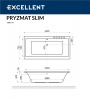 Фото акриловая ванна excellent pryzmat slim 160x75 см waex.pry16whs